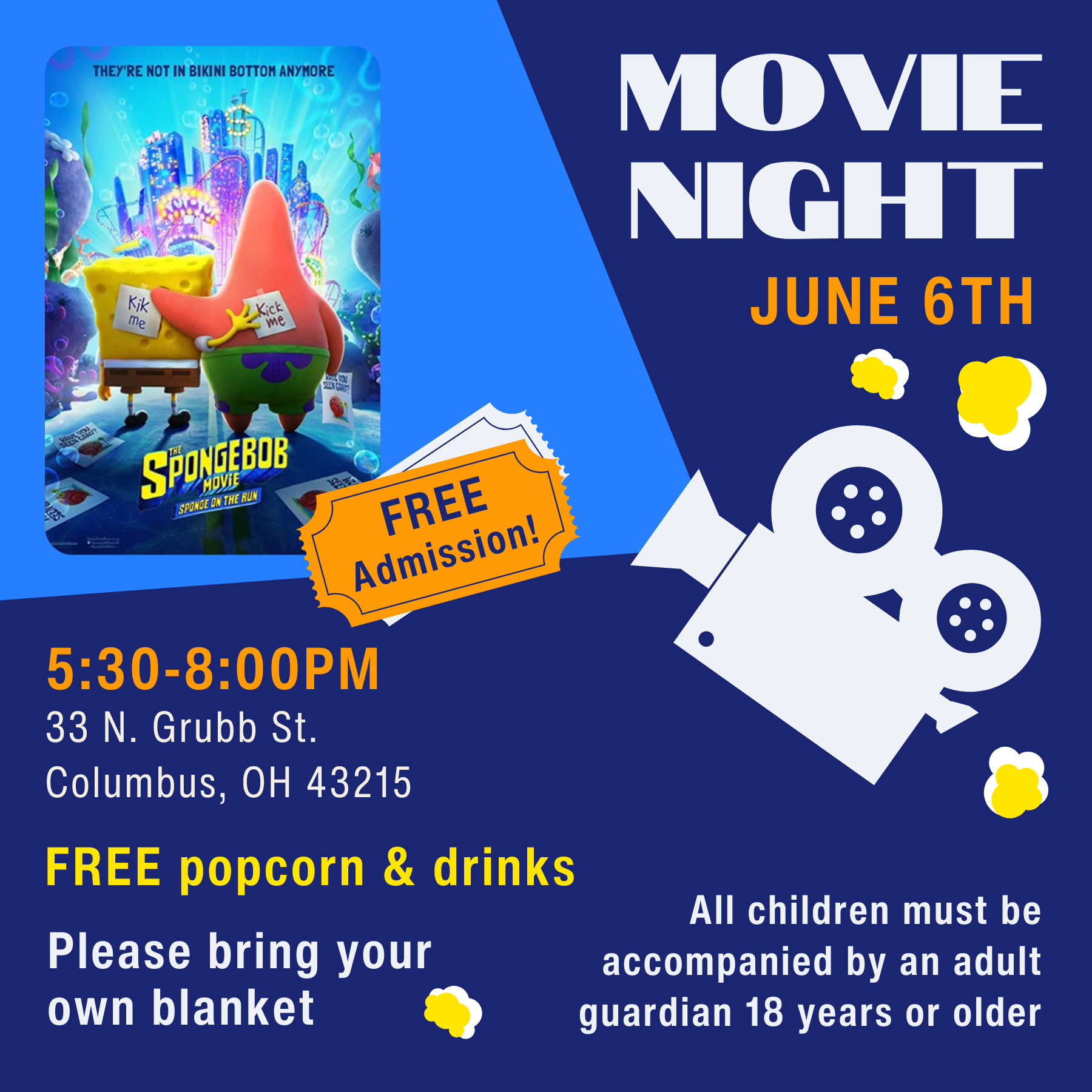 LINC Events (6 x 6 in) (5) Movie Night - Despicable Me 3.